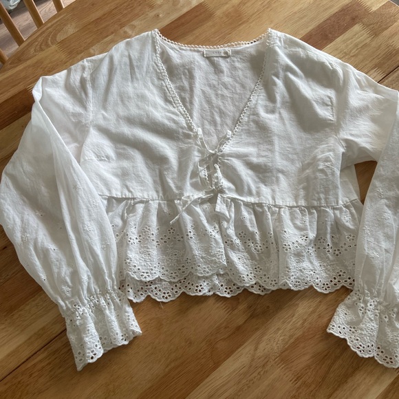 White Eyelet Blouse - Picture 5 of 5